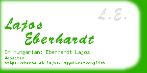 lajos eberhardt business card